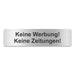 Blacked LaserTEC Leitsysteme - Acryl Schild - Eckig 4 x 16 cm - Selbstklebend - Silber gebürstet - Metall-Optik - UV beständig - Für Innen und Außen (Achtung)