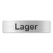 Blacked LaserTEC Leitsysteme - Acryl Schild - Eckig 4 x 16 cm - Selbstklebend - Silber gebürstet - Metall-Optik - UV beständig - Für Innen und Außen (Achtung)