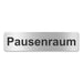 Blacked LaserTEC Leitsysteme - Acryl Schild - Eckig 4 x 16 cm - Selbstklebend - Silber gebürstet - Metall-Optik - UV beständig - Für Innen und Außen (Achtung)
