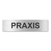 Blacked LaserTEC Leitsysteme - Acryl Schild - Eckig 4 x 16 cm - Selbstklebend - Silber gebürstet - Metall-Optik - UV beständig - Für Innen und Außen (Achtung)