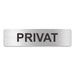 Blacked LaserTEC Leitsysteme - Acryl Schild - Eckig 4 x 16 cm - Selbstklebend - Silber gebürstet - Metall-Optik - UV beständig - Für Innen und Außen (Achtung)