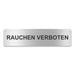 Blacked LaserTEC Leitsysteme - Acryl Schild - Eckig 4 x 16 cm - Selbstklebend - Silber gebürstet - Metall-Optik - UV beständig - Für Innen und Außen (Achtung)