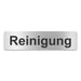 Blacked LaserTEC Leitsysteme - Acryl Schild - Eckig 4 x 16 cm - Selbstklebend - Silber gebürstet - Metall-Optik - UV beständig - Für Innen und Außen (Achtung)
