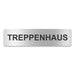 Blacked LaserTEC Leitsysteme - Acryl Schild - Eckig 4 x 16 cm - Selbstklebend - Silber gebürstet - Metall-Optik - UV beständig - Für Innen und Außen (Achtung)