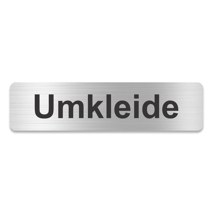 Blacked LaserTEC Leitsysteme - Acryl Schild - Eckig 4 x 16 cm - Selbstklebend - Silber gebürstet - Metall-Optik - UV beständig - Für Innen und Außen (Achtung)