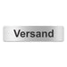 Blacked LaserTEC Leitsysteme - Acryl Schild - Eckig 4 x 16 cm - Selbstklebend - Silber gebürstet - Metall-Optik - UV beständig - Für Innen und Außen (Achtung)