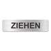 Blacked LaserTEC Leitsysteme - Acryl Schild - Eckig 4 x 16 cm - Selbstklebend - Silber gebürstet - Metall-Optik - UV beständig - Für Innen und Außen (Achtung)