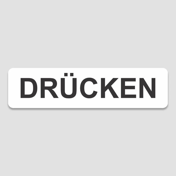 Blacked LaserTEC Leitsysteme - Acryl Schild - Eckig 4 x 16 cm - Selbstklebend - Weiß Matt - UV beständig - Für Innen und Außen (Achtung)