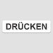 Blacked LaserTEC Leitsysteme - Acryl Schild - Eckig 4 x 16 cm - Selbstklebend - Weiß Matt - UV beständig - Für Innen und Außen (Achtung)