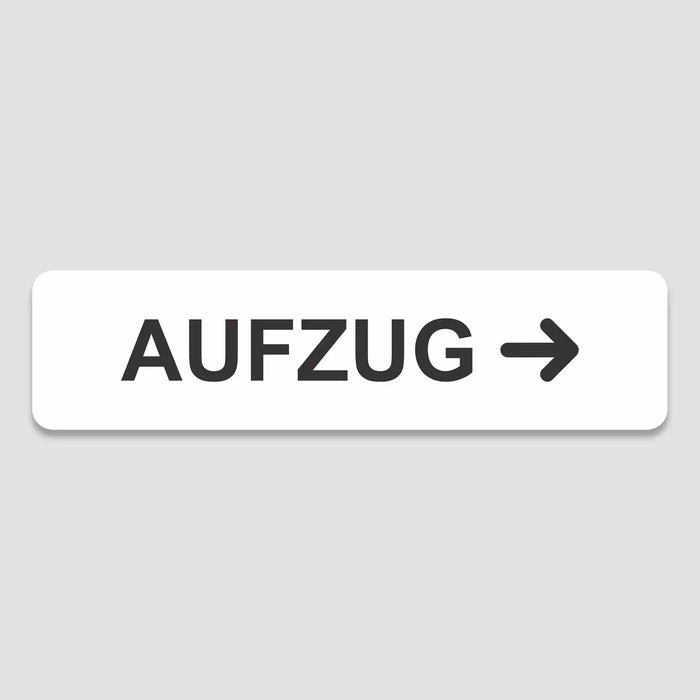 Blacked LaserTEC Leitsysteme - Acryl Schild - Eckig 4 x 16 cm - Selbstklebend - Weiß Matt - UV beständig - Für Innen und Außen (Achtung)