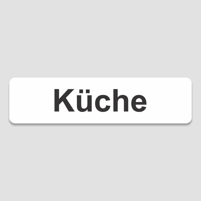 Blacked LaserTEC Leitsysteme - Acryl Schild - Eckig 4 x 16 cm - Selbstklebend - Weiß Matt - UV beständig - Für Innen und Außen (Achtung)