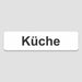Blacked LaserTEC Leitsysteme - Acryl Schild - Eckig 4 x 16 cm - Selbstklebend - Weiß Matt - UV beständig - Für Innen und Außen (Achtung)