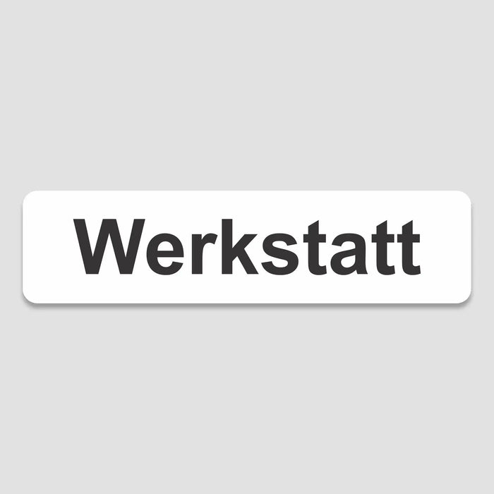 Blacked LaserTEC Leitsysteme - Acryl Schild - Eckig 4 x 16 cm - Selbstklebend - Weiß Matt - UV beständig - Für Innen und Außen (Achtung)