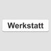 Blacked LaserTEC Leitsysteme - Acryl Schild - Eckig 4 x 16 cm - Selbstklebend - Weiß Matt - UV beständig - Für Innen und Außen (Achtung)