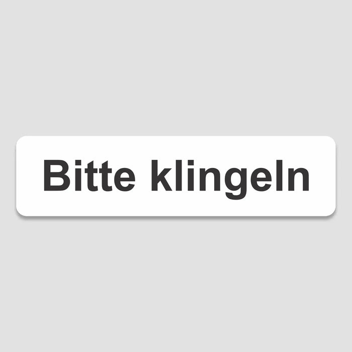 Blacked LaserTEC Leitsysteme - Acryl Schild - Eckig 4 x 16 cm - Selbstklebend - Weiß Matt - UV beständig - Für Innen und Außen (Achtung)