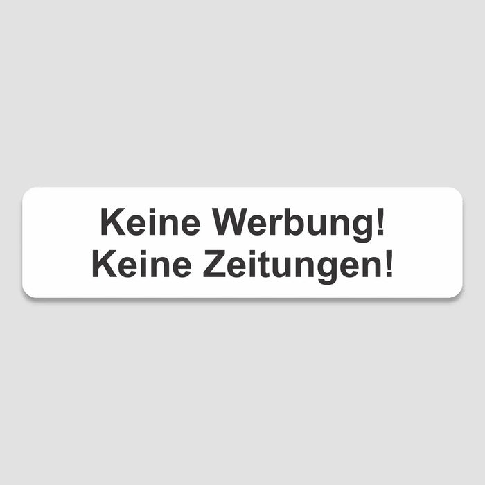 Blacked LaserTEC Leitsysteme - Acryl Schild - Eckig 4 x 16 cm - Selbstklebend - Weiß Matt - UV beständig - Für Innen und Außen (Achtung)