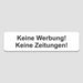 Blacked LaserTEC Leitsysteme - Acryl Schild - Eckig 4 x 16 cm - Selbstklebend - Weiß Matt - UV beständig - Für Innen und Außen (Achtung)
