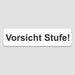 Blacked LaserTEC Leitsysteme - Acryl Schild - Eckig 4 x 16 cm - Selbstklebend - Weiß Matt - UV beständig - Für Innen und Außen (Achtung)