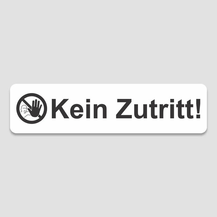 Blacked LaserTEC Leitsysteme - Acryl Schild - Eckig 4 x 16 cm - Selbstklebend - Weiß Matt - UV beständig - Für Innen und Außen (Achtung)