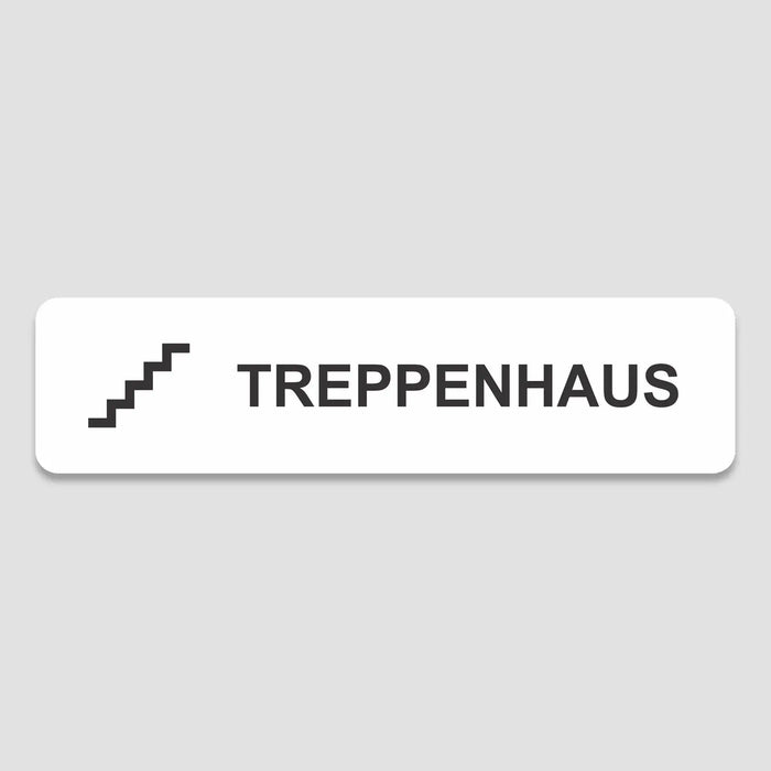 Blacked LaserTEC Leitsysteme - Acryl Schild - Eckig 4 x 16 cm - Selbstklebend - Weiß Matt - UV beständig - Für Innen und Außen (Achtung)