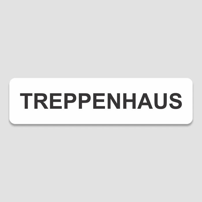 Blacked LaserTEC Leitsysteme - Acryl Schild - Eckig 4 x 16 cm - Selbstklebend - Weiß Matt - UV beständig - Für Innen und Außen (Achtung)