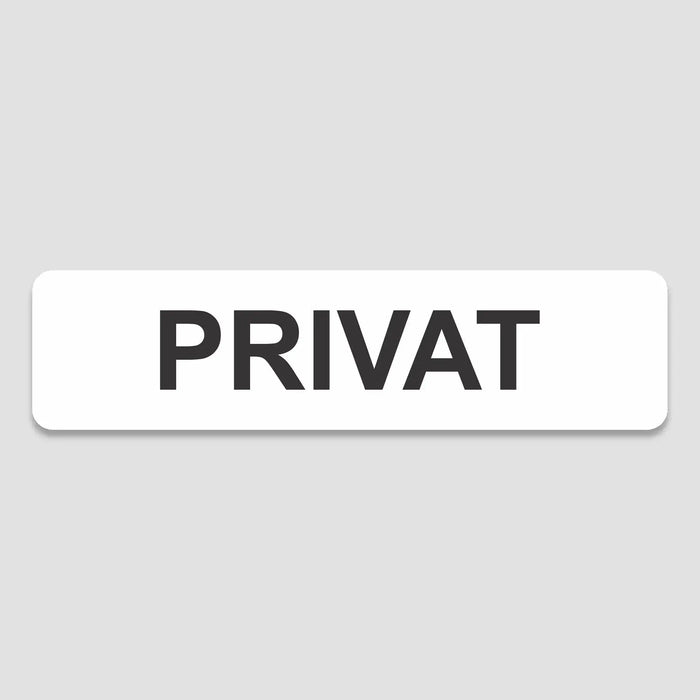 Blacked LaserTEC Leitsysteme - Acryl Schild - Eckig 4 x 16 cm - Selbstklebend - Weiß Matt - UV beständig - Für Innen und Außen (Achtung)