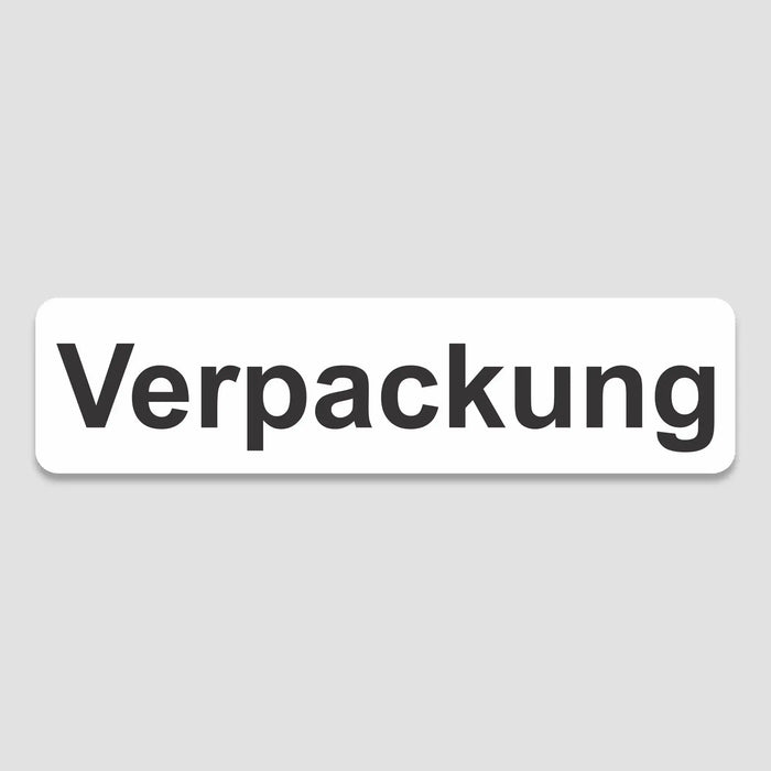 Blacked LaserTEC Leitsysteme - Acryl Schild - Eckig 4 x 16 cm - Selbstklebend - Weiß Matt - UV beständig - Für Innen und Außen (Achtung)