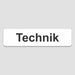 Blacked LaserTEC Leitsysteme - Acryl Schild - Eckig 4 x 16 cm - Selbstklebend - Weiß Matt - UV beständig - Für Innen und Außen (Achtung)