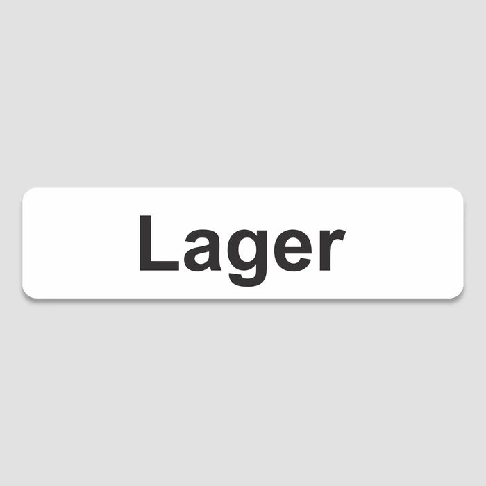 Blacked LaserTEC Leitsysteme - Acryl Schild - Eckig 4 x 16 cm - Selbstklebend - Weiß Matt - UV beständig - Für Innen und Außen (Achtung)