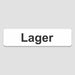 Blacked LaserTEC Leitsysteme - Acryl Schild - Eckig 4 x 16 cm - Selbstklebend - Weiß Matt - UV beständig - Für Innen und Außen (Achtung)