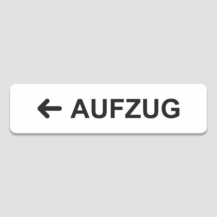 Blacked LaserTEC Leitsysteme - Acryl Schild - Eckig 4 x 16 cm - Selbstklebend - Weiß Matt - UV beständig - Für Innen und Außen (Achtung)