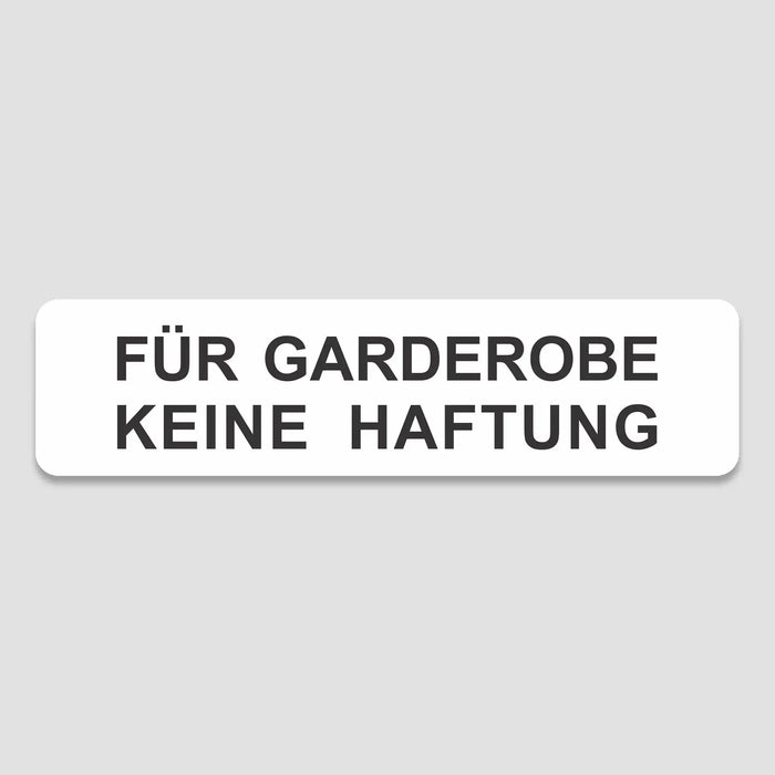 Blacked LaserTEC Leitsysteme - Acryl Schild - Eckig 4 x 16 cm - Selbstklebend - Weiß Matt - UV beständig - Für Innen und Außen (Achtung)