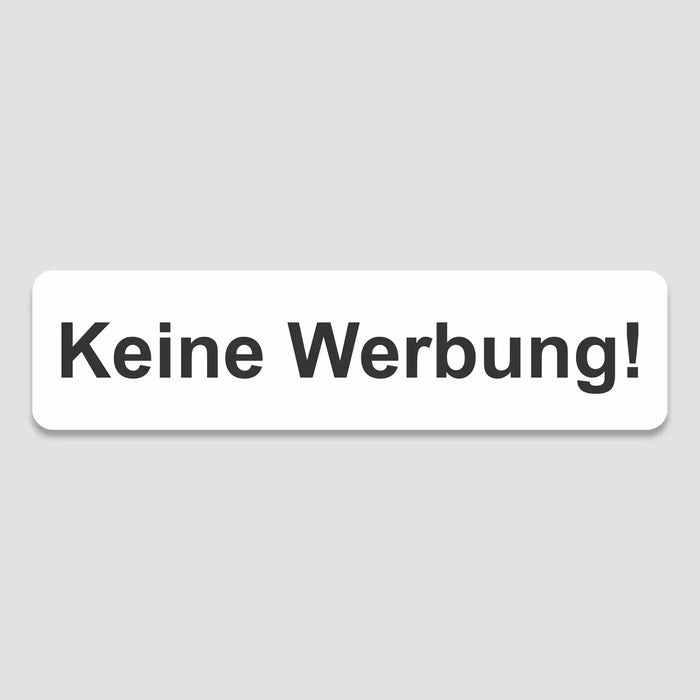 Blacked LaserTEC Leitsysteme - Acryl Schild - Eckig 4 x 16 cm - Selbstklebend - Weiß Matt - UV beständig - Für Innen und Außen (Achtung)