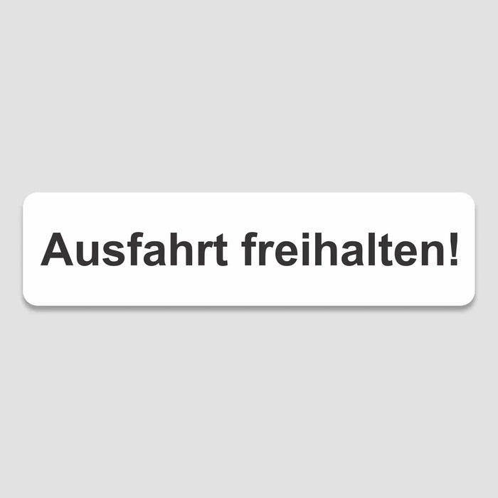 Blacked LaserTEC Leitsysteme - Acryl Schild - Eckig 4 x 16 cm - Selbstklebend - Weiß Matt - UV beständig - Für Innen und Außen (Achtung)