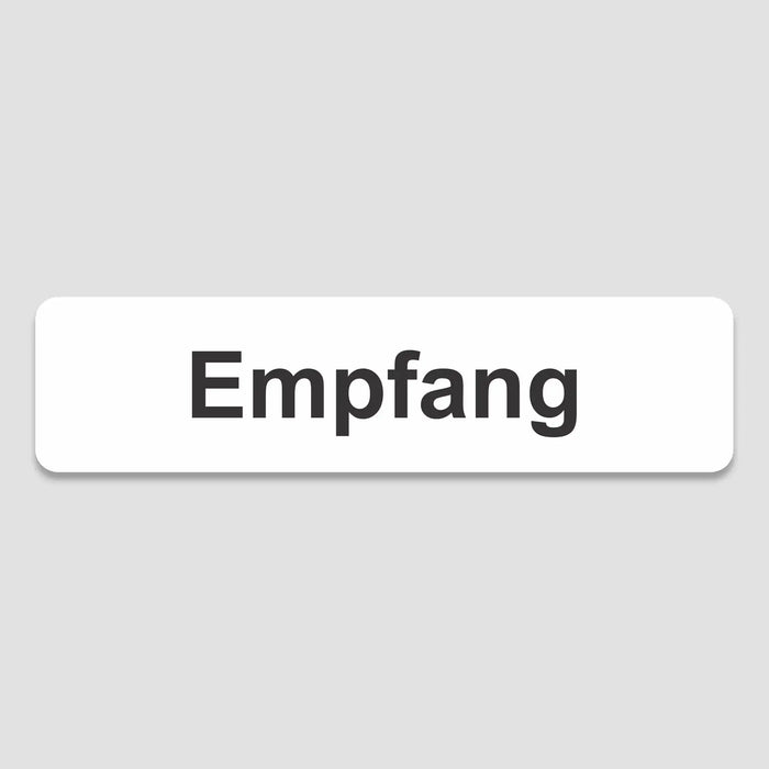 Blacked LaserTEC Leitsysteme - Acryl Schild - Eckig 4 x 16 cm - Selbstklebend - Weiß Matt - UV beständig - Für Innen und Außen (Achtung)
