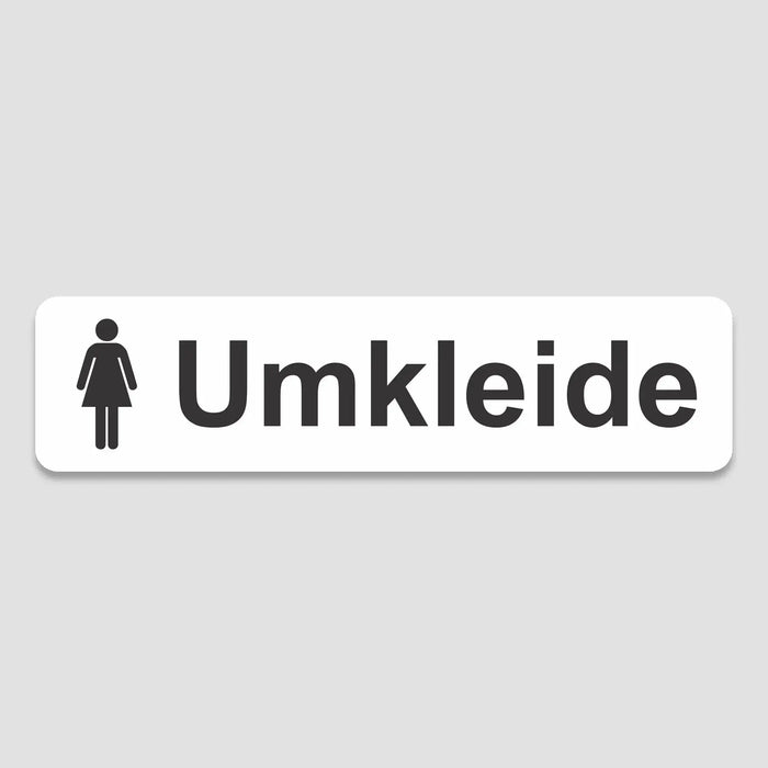 Blacked LaserTEC Leitsysteme - Acryl Schild - Eckig 4 x 16 cm - Selbstklebend - Weiß Matt - UV beständig - Für Innen und Außen (Achtung)