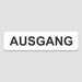 Blacked LaserTEC Leitsysteme - Acryl Schild - Eckig 4 x 16 cm - Selbstklebend - Weiß Matt - UV beständig - Für Innen und Außen (Achtung)