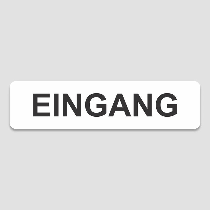 Blacked LaserTEC Leitsysteme - Acryl Schild - Eckig 4 x 16 cm - Selbstklebend - Weiß Matt - UV beständig - Für Innen und Außen (Achtung)