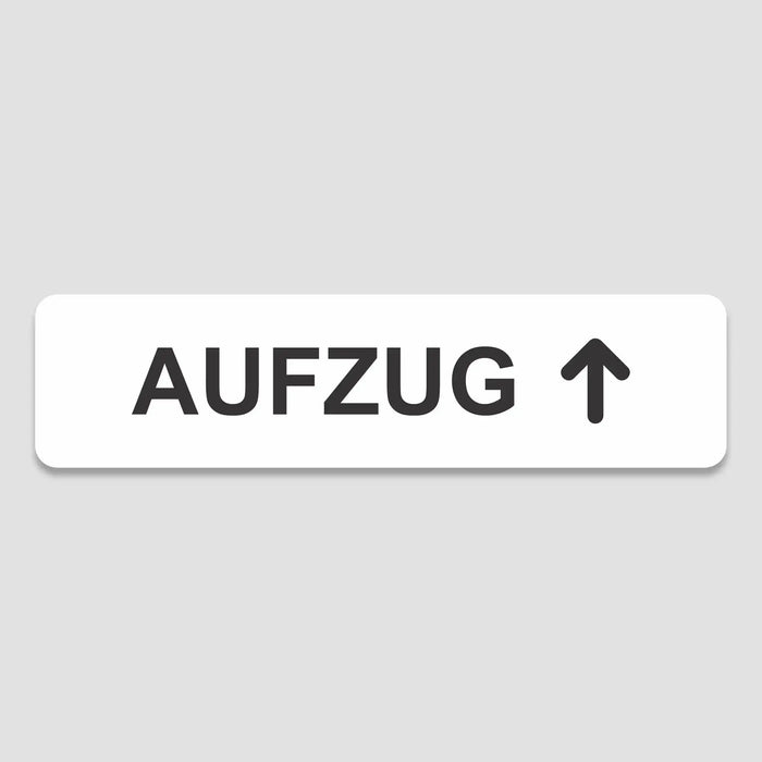 Blacked LaserTEC Leitsysteme - Acryl Schild - Eckig 4 x 16 cm - Selbstklebend - Weiß Matt - UV beständig - Für Innen und Außen (Achtung)