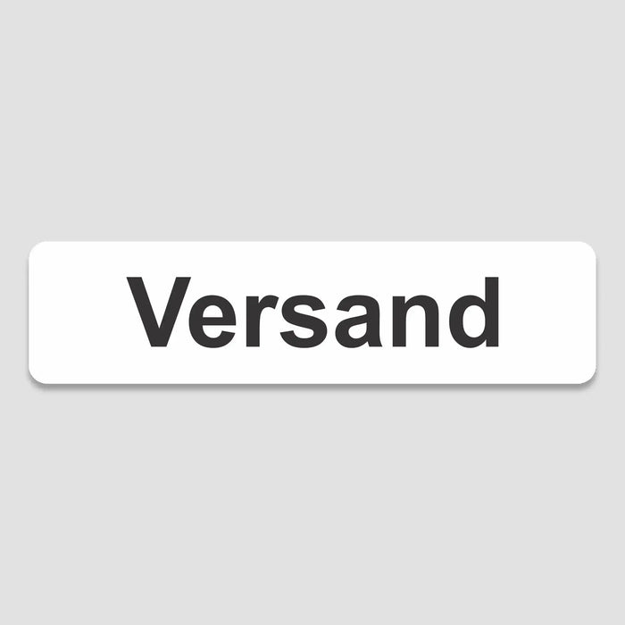 Blacked LaserTEC Leitsysteme - Acryl Schild - Eckig 4 x 16 cm - Selbstklebend - Weiß Matt - UV beständig - Für Innen und Außen (Achtung)