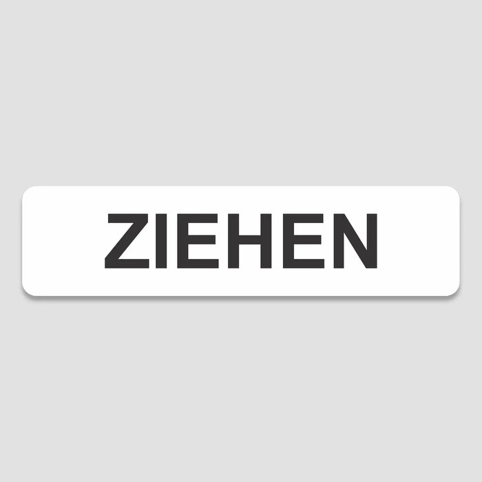 Blacked LaserTEC Leitsysteme - Acryl Schild - Eckig 4 x 16 cm - Selbstklebend - Weiß Matt - UV beständig - Für Innen und Außen (Achtung)
