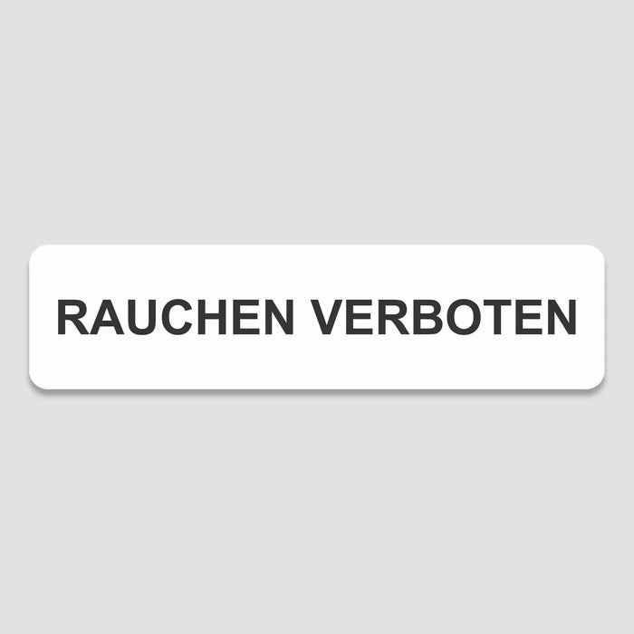 Blacked LaserTEC Leitsysteme - Acryl Schild - Eckig 4 x 16 cm - Selbstklebend - Weiß Matt - UV beständig - Für Innen und Außen (Achtung)