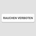 Blacked LaserTEC Leitsysteme - Acryl Schild - Eckig 4 x 16 cm - Selbstklebend - Weiß Matt - UV beständig - Für Innen und Außen (Achtung)