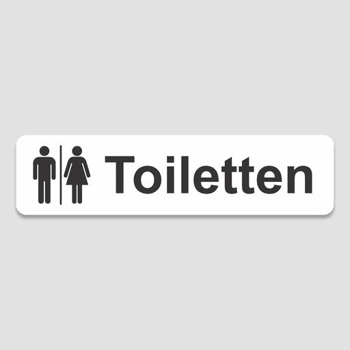Blacked LaserTEC Leitsysteme - Acryl Schild - Eckig 4 x 16 cm - Selbstklebend - Weiß Matt - UV beständig - Für Innen und Außen (Achtung)