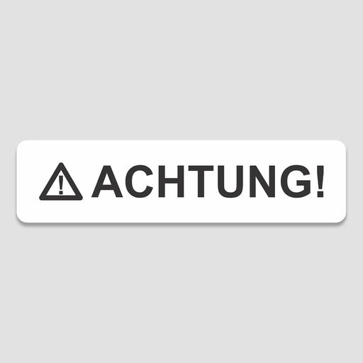 Blacked LaserTEC Leitsysteme - Acryl Schild - Eckig 4 x 16 cm - Selbstklebend - Weiß Matt - UV beständig - Für Innen und Außen (Achtung)