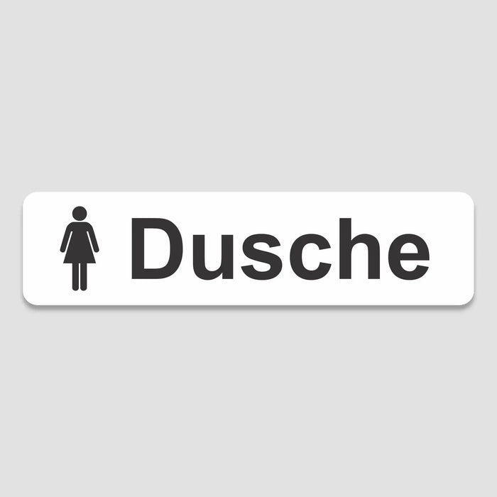 Blacked LaserTEC Leitsysteme - Acryl Schild - Eckig 4 x 16 cm - Selbstklebend - Weiß Matt - UV beständig - Für Innen und Außen (Achtung)