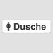 Blacked LaserTEC Leitsysteme - Acryl Schild - Eckig 4 x 16 cm - Selbstklebend - Weiß Matt - UV beständig - Für Innen und Außen (Achtung)