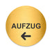 Blacked LaserTEC Leitsysteme - Acryl Schild - Rund 10 cm Durchmesser - Selbstklebend - Gold gebürstet - Metall-Optik - UV beständig - Für Innen und Außen (Achtung)