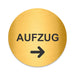 Blacked LaserTEC Leitsysteme - Acryl Schild - Rund 10 cm Durchmesser - Selbstklebend - Gold gebürstet - Metall-Optik - UV beständig - Für Innen und Außen (Achtung)