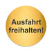 Blacked LaserTEC Leitsysteme - Acryl Schild - Rund 10 cm Durchmesser - Selbstklebend - Gold gebürstet - Metall-Optik - UV beständig - Für Innen und Außen (Achtung)